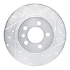 E-Line Drilled & Slotted Silver Brake Rotor, 2015-2018 Audi/Porsche/Volkswagen, Position: Rear Right - image 1