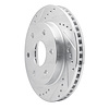 E-Line Drilled & Slotted Silver Brake Rotor, 2016-2018 Infiniti/Nissan, Position: Front Left