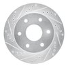 E-Line Drilled & Slotted Silver Brake Rotor, 2016-2018 Infiniti/Nissan, Position: Front Left - image 2