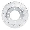 E-Line Drilled & Slotted Silver Brake Rotor, 2016-2017 GM, Position: Front Left - image 1