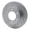 E-Line Drilled & Slotted Silver Brake Rotor, 2006-2010 GM, Position: Front Left - image 1