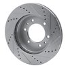 E-Line Drilled & Slotted Silver Brake Rotor, 2006-2010 GM, Position: Front Left - image 2