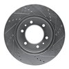 E-Line Drilled & Slotted Silver Brake Rotor, 2006-2010 GM, Position: Front Left - image 3