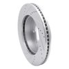 E-Line Drilled & Slotted Silver Brake Rotor, 2006-2010 GM, Position: Front Right - image 2