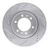 E-Line Drilled & Slotted Silver Brake Rotor, 2006-2010 GM, Position: Front Right - image 4