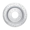 E-Line Drilled & Slotted Silver Brake Rotor, 2006-2010 GM, Position: Rear Left - image 2