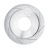 E-Line Drilled & Slotted Silver Brake Rotor, 2006-2010 GM, Position: Rear Right - image 1