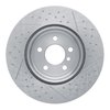 E-Line Dimpled & Slotted Brake Rotor, 2013-2021 BMW, Position: Rear - image 3