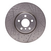 E-Line Dimpled & Slotted Brake Rotor, 2015-2019 Mini, Position: Front - image 1