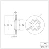 E-Line Blank Brake Rotor, 2010-2018 Infiniti/Nissan, Position: Front - image 1
