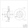 E-Line Blank Brake Rotor, 2002-2006 Kia/Hyundai/Genesis, Position: Front - image 1