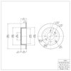 E-Line Blank Brake Rotor, 1999-2006 Kia/Hyundai/Genesis, Position: Rear - image 4