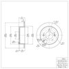 E-Line Blank Brake Rotor, 2001-2010 Kia/Hyundai/Genesis, Position: Rear - image 2