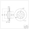 E-Line Blank Brake Rotor, 2001-2003 Kia/Hyundai/Genesis, Position: Front - image 1