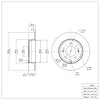 E-Line Blank Brake Rotor, 2005-2020 Kia/Hyundai/Genesis, Position: Rear - image 1