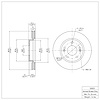 E-Line Blank Brake Rotor, 2007-2010 Kia/Hyundai/Genesis, Position: Front - image 1
