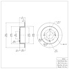 E-Line Blank Brake Rotor, 2007-2010 Kia/Hyundai/Genesis, Position: Rear - image 1