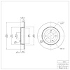 E-Line Blank Brake Rotor, Fits Select Fits Multiple Makes/Models, Position: Rear - image 1
