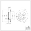 E-Line Blank Brake Rotor, 2008-2020 Subaru, Position: Rear - image 1