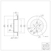 E-Line Blank Brake Rotor, Fits Select Subaru, Position: Rear - image 1