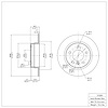 E-Line Blank Brake Rotor, 1991-1999 BMW, Position: Rear - image 1