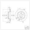 E-Line Blank Brake Rotor, 1995-2002 BMW, Position: Rear Right - image 1