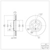 E-Line Blank Brake Rotor, 2011-2016 Mini, Position: Front - image 1