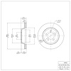 E-Line Blank Brake Rotor, 1965-1972 Mopar, Position: Front - image 1