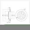 E-Line Blank Brake Rotor, Fits Select Mopar, Position: Rear - image 1