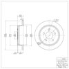 E-Line Blank Brake Rotor, 1993-1998 Mopar, Position: Rear - image 2
