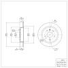 E-Line Blank Brake Rotor, 2011-2016 GM, Position: Rear - image 1