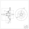E-Line Blank Brake Rotor, 1988-1994 GM, Position: Front - image 1