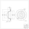 E-Line Blank Brake Rotor, 2002-2009 GM, Position: Rear - image 1