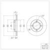 E-Line Blank Brake Rotor, 1988-1993 Ford/Lincoln/Mercury/Mazda, Position: Front - image 2