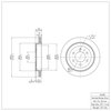 E-Line Blank Brake Rotor, 2007-2017 Ford/Lincoln/Mercury/Mazda, Position: Rear - image 2