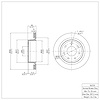 E-Line Blank Brake Rotor, 2012-2014 Ford/Lincoln/Mercury/Mazda, Position: Rear - image 1