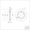 E-Line Blank Brake Rotor, 2015-2020 Ford/Lincoln/Mercury/Mazda, Position: Rear - image 1