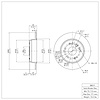 E-Line Blank Brake Rotor, 2003-2011 Acura/Honda, Position: Rear - image 1