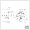 E-Line Blank Brake Rotor, 2009-2014 Acura/Honda, Position: Rear - image 2