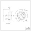E-Line Blank Brake Rotor, Fits Select Acura/Honda, Position: Rear - image 1