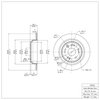 E-Line Blank Brake Rotor, 2010-2015 Acura/Honda, Position: Rear - image 4