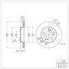 E-Line Blank Brake Rotor, 2012-2015 Acura/Honda, Position: Front - image 3