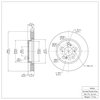 E-Line Blank Brake Rotor, 2005-2010 Acura/Honda, Position: Front - image 3