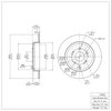 E-Line Blank Brake Rotor, 2006-2014 Acura/Honda, Position: Rear - image 3