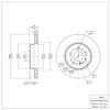 E-Line Blank Brake Rotor, 1992-1999 Mercedes-Benz, Position: Rear