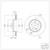 E-Line Blank Brake Rotor, 1998-2009 Fits Multiple Makes/Models, Position: Rear - image 1