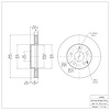 E-Line Blank Brake Rotor, 2003-2009 Mercedes-Benz, Position: Front - image 1