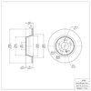 E-Line Blank Brake Rotor, 2003-2016 Mercedes-Benz, Position: Rear - image 4