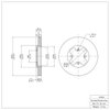 E-Line Blank Brake Rotor, 1984-1985 Infiniti/Nissan, Position: Front - image 2