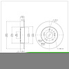 E-Line Blank Brake Rotor, 1994-2004 Infiniti/Nissan, Position: Rear - image 1